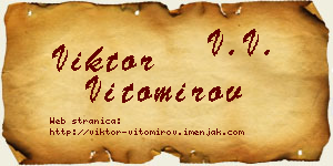 Viktor Vitomirov vizit kartica